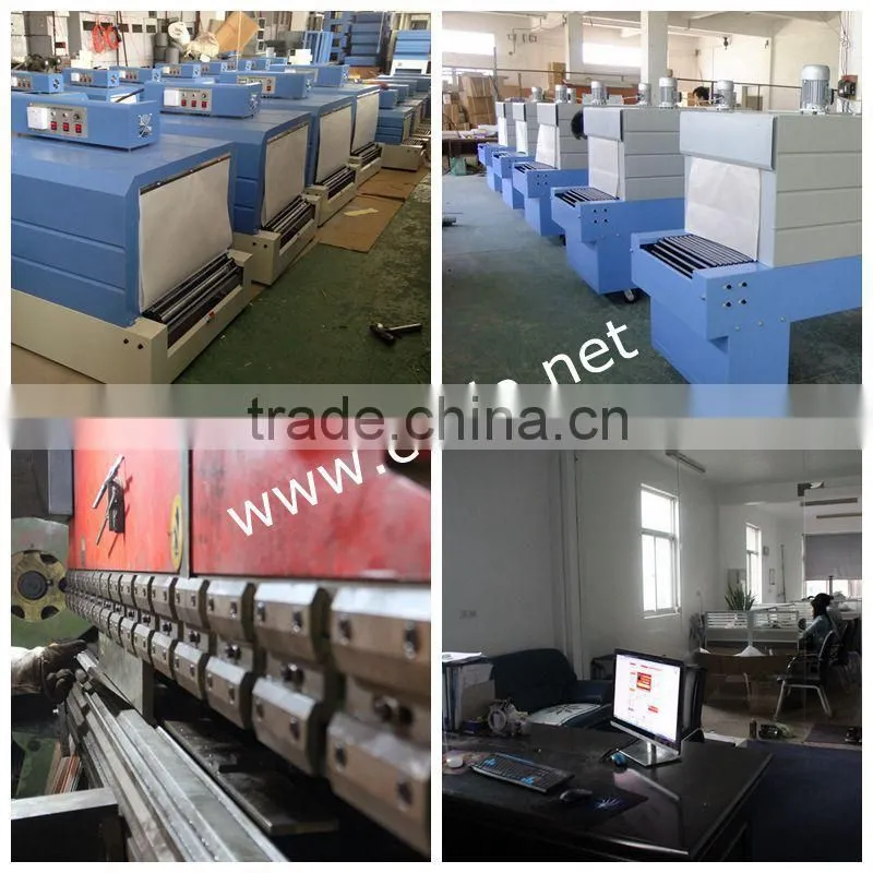 Semi automatic shrink wrapping machine, shrink sleeve cutting machine
