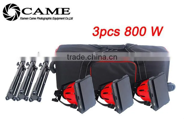 2.4m stands + 3 x 800W Pro Red Head Redhead Continuous Light Lighting