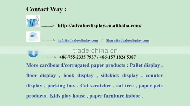 Fashional Design Shop Candy Paper Display paper pallet display standing rack