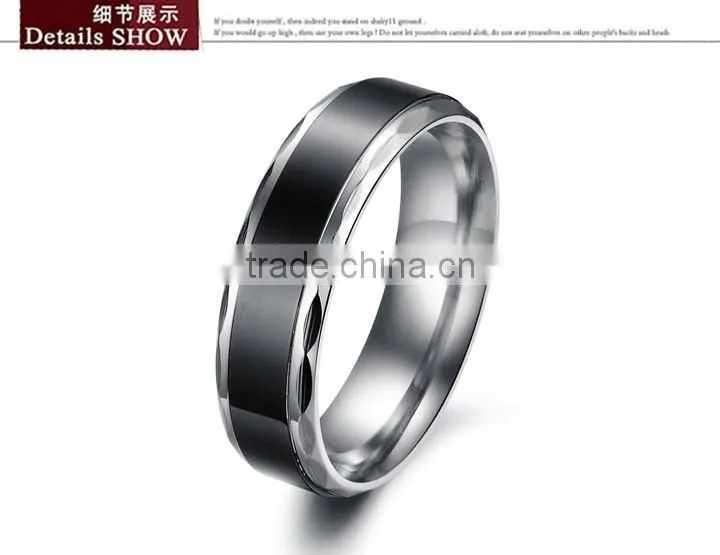 KSTONE Fashion jewelry stainless steel ring black couples rings