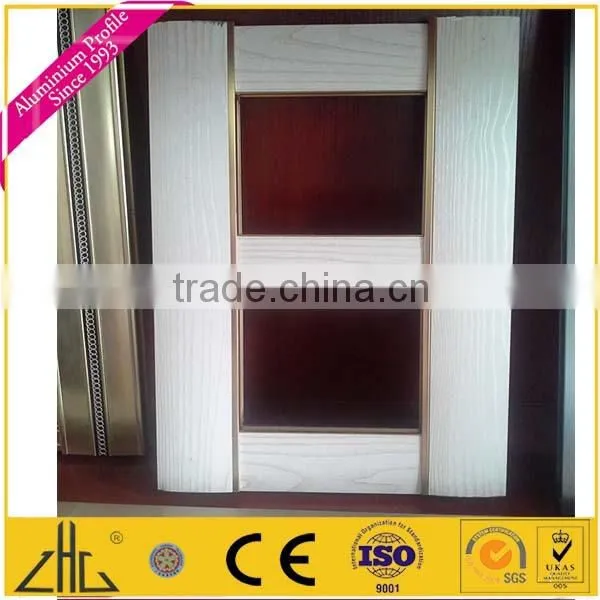 Wow!! 6063 T5 aluminium sliding railing for wardrobe, wood color aluminium profiles for ceilings, aluminum wood grain door frame