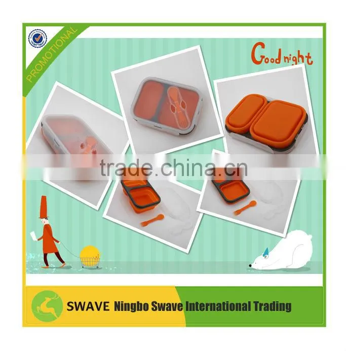 2014 new design silicone lunch box