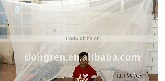 Square adult mosquito net with insecticide treated