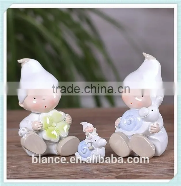 resin elfin figurine lovely elfin statue for home decoration
