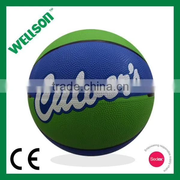 green grain rubber basketball