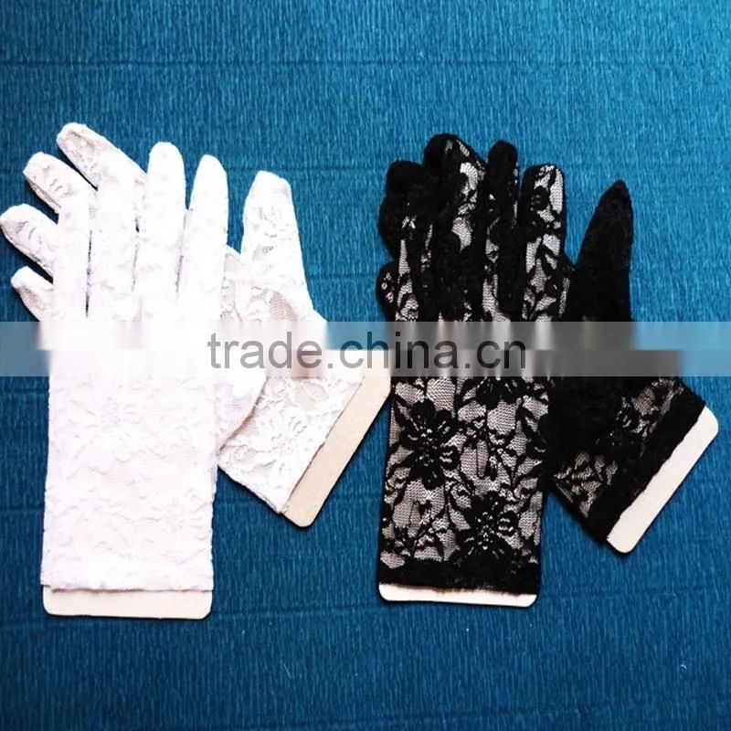 2015 Fashion Cheap Bridal Lace Applique Fingerless Gloves