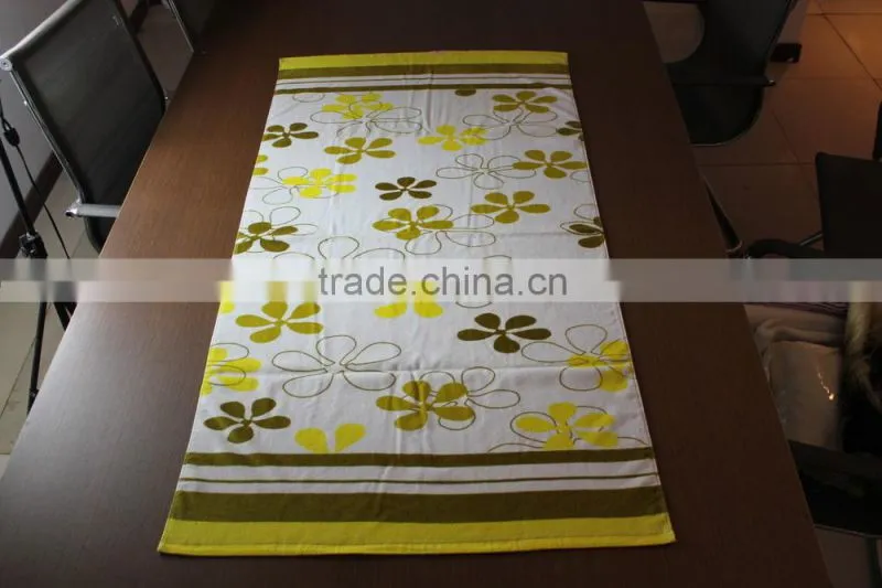 100% Cotton Custom Promotional Velour Reactive Printed Beach Towel Made in China