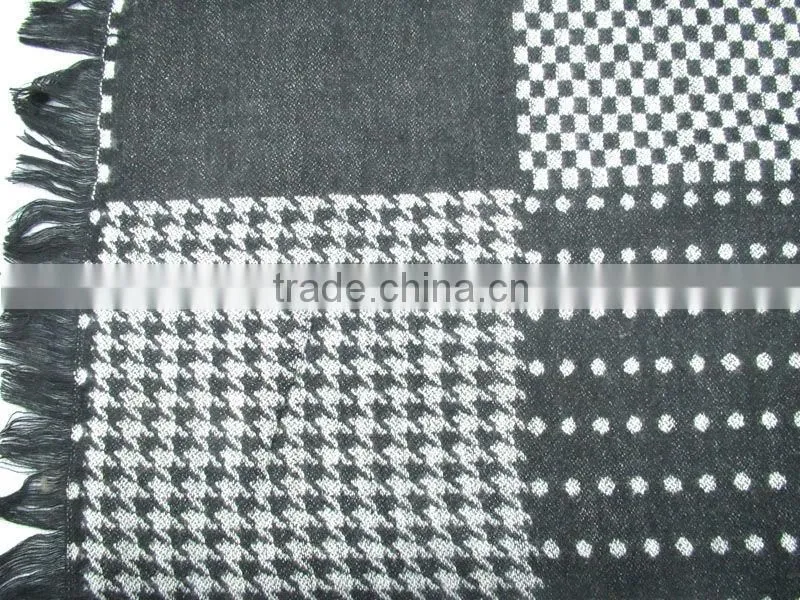 2014 hotsale 100% polyester swallow gird plover checked scarf