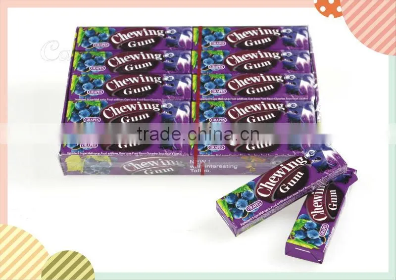 High Quality Fruit Flavor Chewing Gum With Tattoo,The Minions