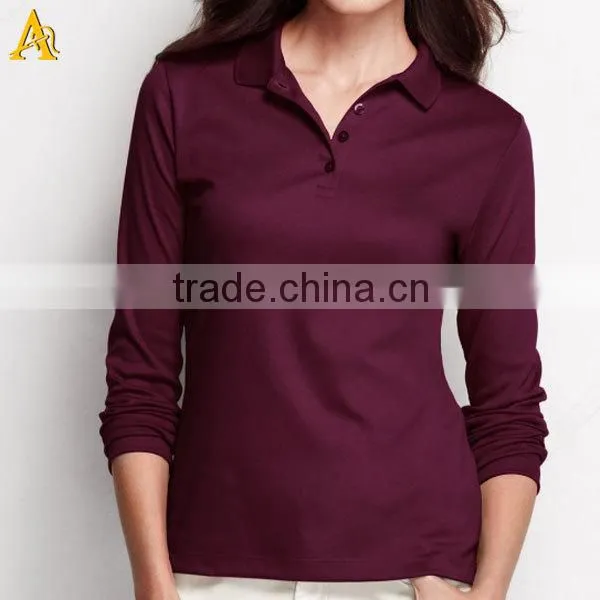 95% cotton 5% spandex women sexy polo shirts