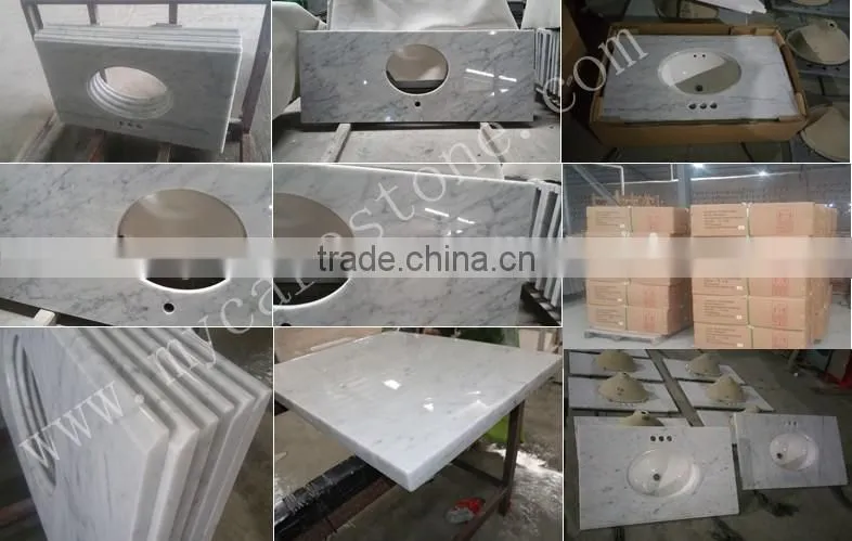 Bathroom Marble vanity top ceramic sink with vanity top