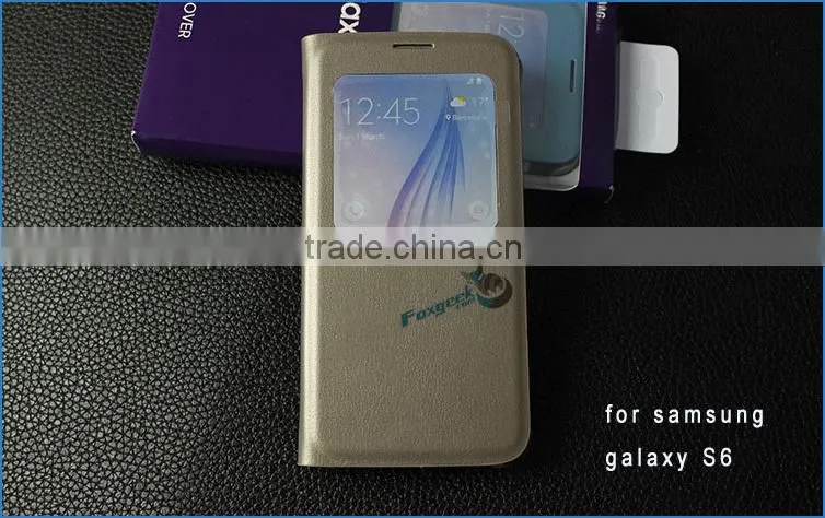 2015 Hot Sale cell phone case for S6 case. leather flip case for samsung galaxy S6