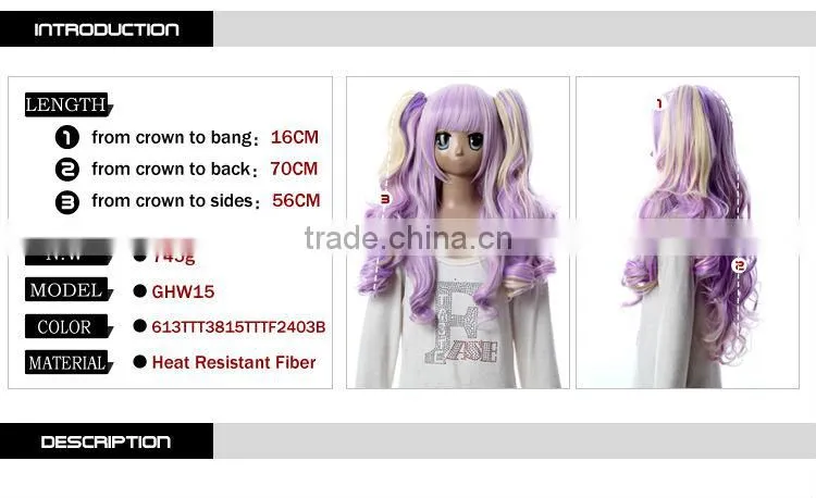 colored wigs lolita cosplay