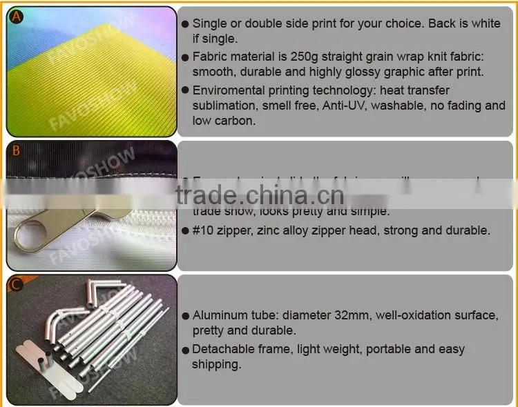 Aluminum And Tension Fabric Display Booth