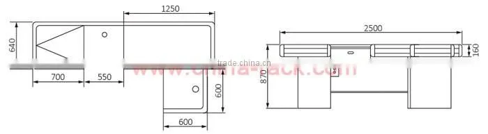 Hot Sale Automatic Electric Checkout Counter with Conveyor Belt in Modern Style for Supermarket
