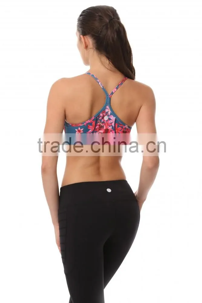 Custom design yoga bra gym fitness clothing sexy women and ladies sports bra wholesale