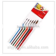 6PCS Nylon Plastic Handle Artist Brush/artist paint brush/artist brush set