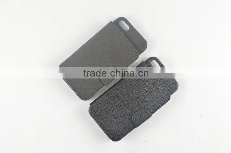 2016 Hot Sales Fashion and Simple Style Back Cover PU Leather Cases for iphone6 with Card Slots and Stand