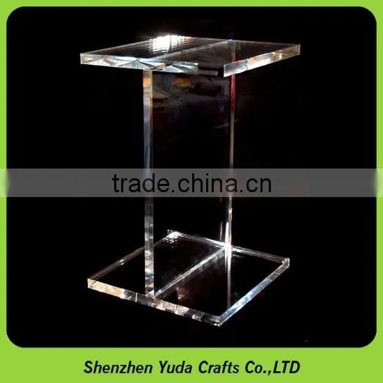 Transparent PMMA Pedestal Acrylic Coffee Tables