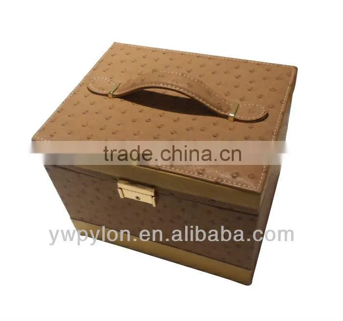 Black PU leather jewelry case
