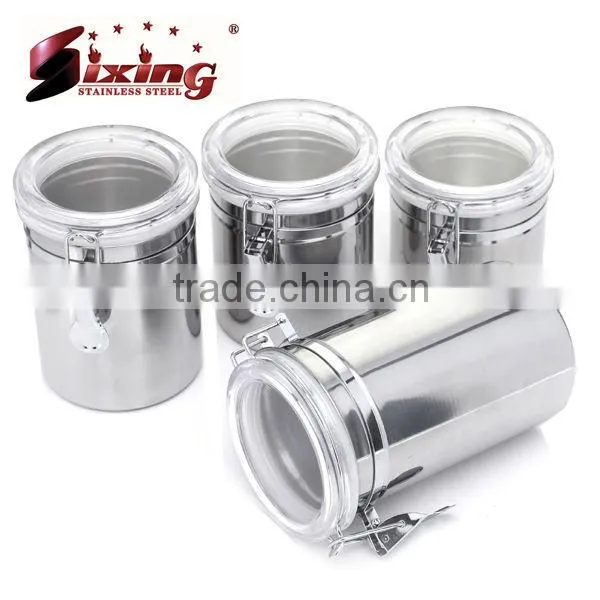 4pcs Stainless steel airtight food container Set