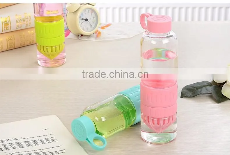 Portable My Water Bottle Heat Resistant 500 ml Glass Juice Fruit Infuser Water Bottle