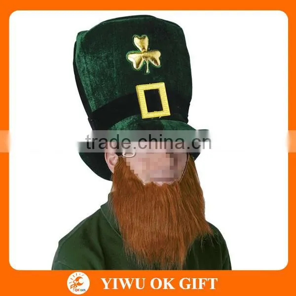 Festival Supplies Green Top Hat With Beard