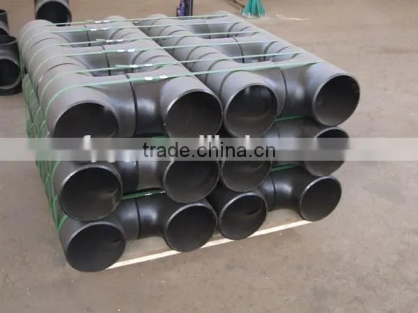 Seamless butt welded tee carbon steel pipe fitting