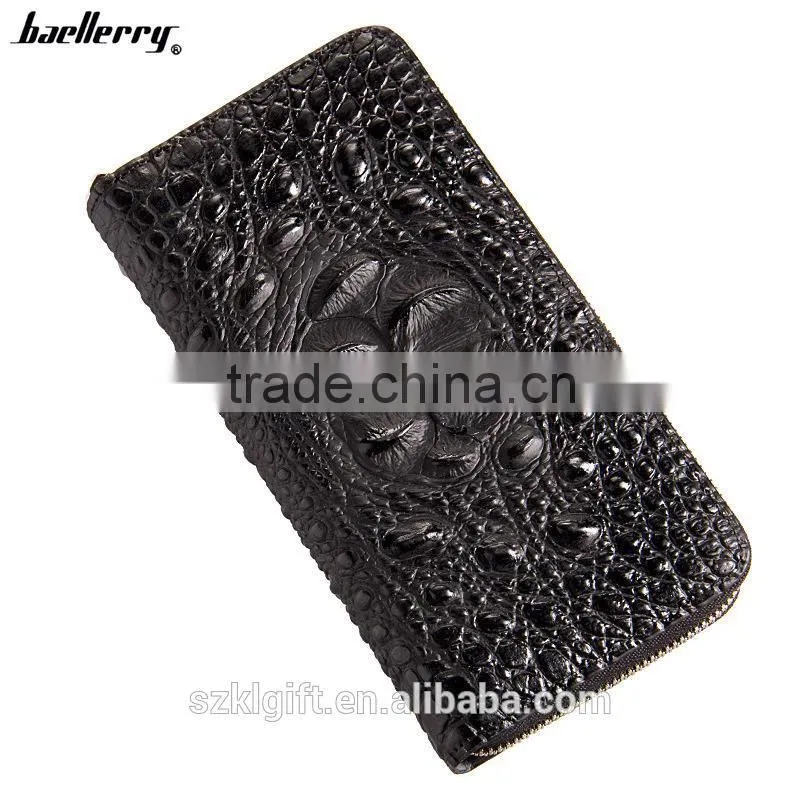 2016 crocodile leather wallet wallet with mobile phone holder violet purse wallet