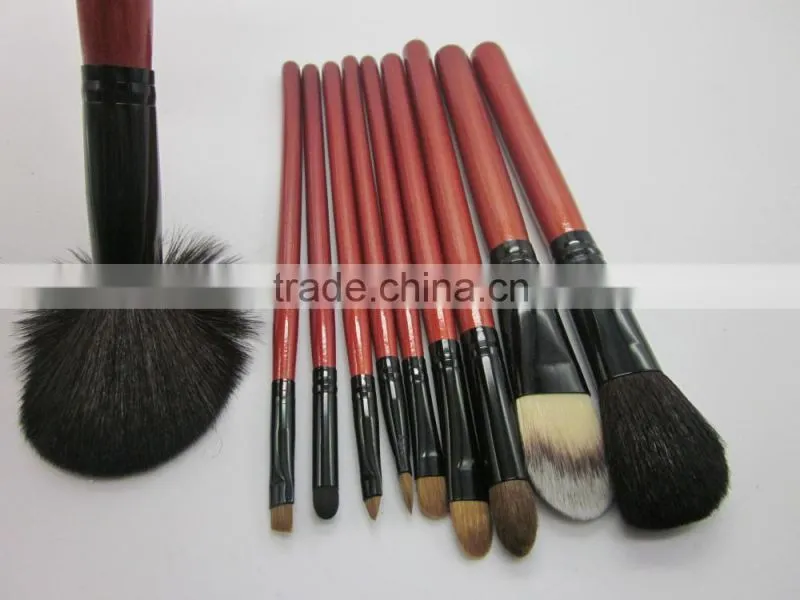 Hot Purple 10 pcs Make Up tools for Makeup Brushes With Bag