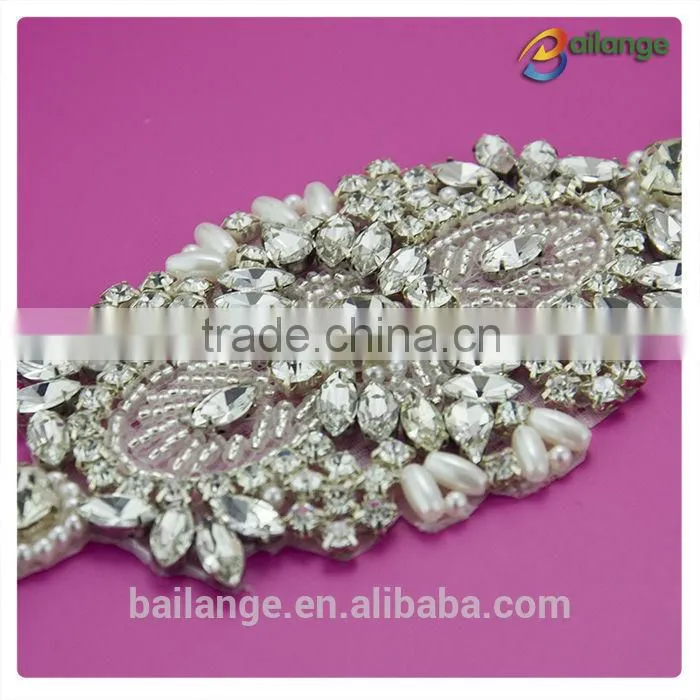 lace mesh design crystal motif heat transfer hot fix rhinestone