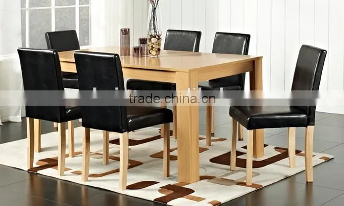 best selling 2016 new design solid pine wood dining sets white color