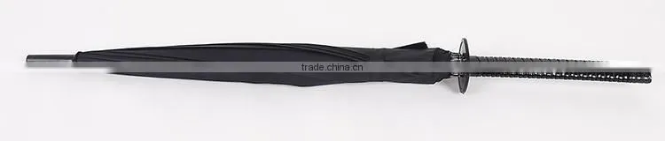 24k katana handle umbrella straight auto open umbrella with sword handle manufacture by china parasol factory