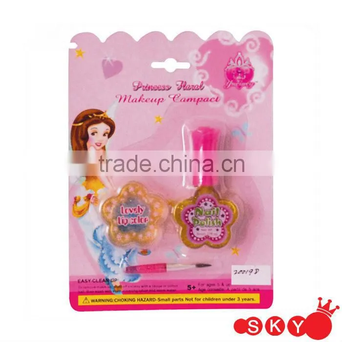 2014 New kid lipgloss and nail polish makeup kit for girls
