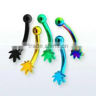 316L stainless steel eyebrow jewelry with multi-crystals balls