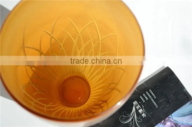 Wholesale Handmade Art Work Carving Glass Crafts Vase Bottle Home Decor