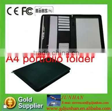 eco friendly ring binder file folder / business a4 size soft leather folder / a4 conference folder with ring binder