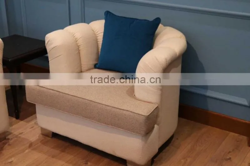 modern fabric round saucer tub chair
