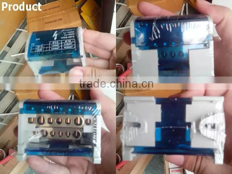 2 x 7 Plastic Terminal Block with copper Brass Parts