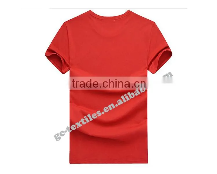 Discharging Printed Round-collar Men's Short Sleeve T-shirts