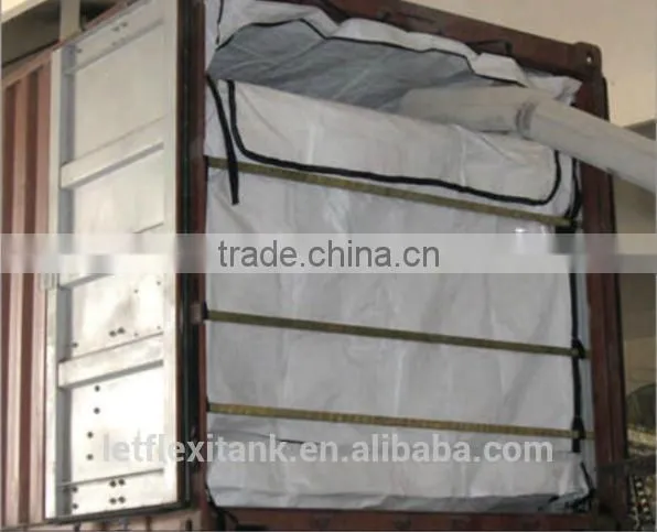 Sea dry bulk container liner with zipper for cocoa powder