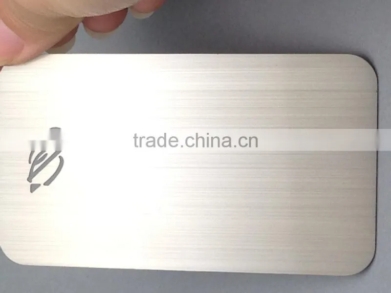 Drawing finish corner metal business card for business, membership