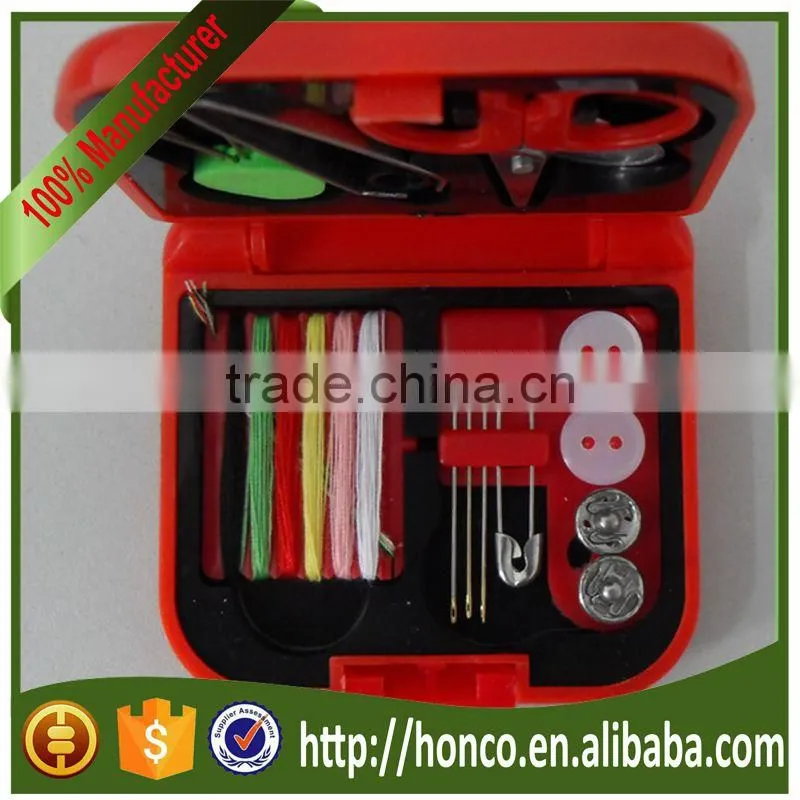 travel mirror with brush and sewing kit