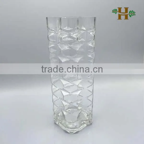 Wholesale Cheap Price Square Flower Vase With Edges and Corners