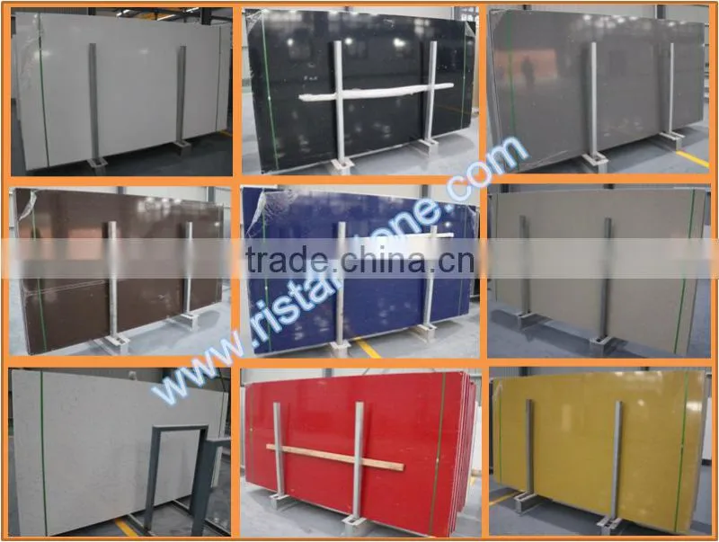 Artificial stone crystal blue quartz slabs