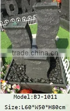 granite S shaped stone fancy water fountains