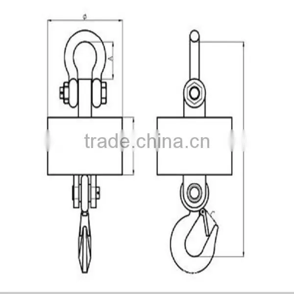 Digital hoist scale With Hook & wireless