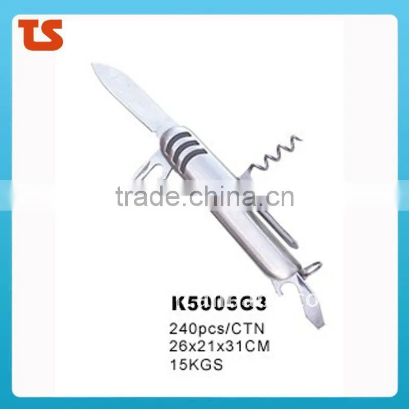 2014 New design multi function novelty pocket knife with LED light(K5005G1