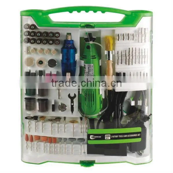 228-Piece two electric cordless tools and accessories set