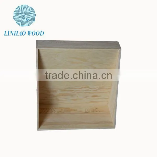 handmade customized wood display box without inserts
